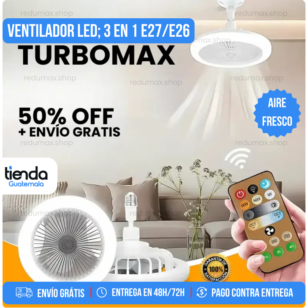 Ventilador Inteligente de LED 3 en 1 TurboMax™ - [SUPER POTENTE]